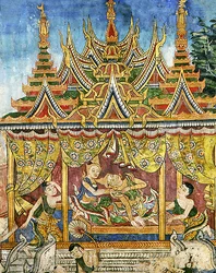 Wiharn Laikarn, jakso Jataka Sang Thongista (fresko)
