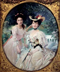 Muotokuva Madame Collasista ja hänen tyttärestään Theobald Chartranin (1849-1907) maalaus 1903 su. 1,63 x 1,3 m Pariisi, musee d