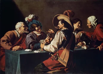 Kortinsoittajat, Theodor Rombouts (1597-1637), Öljy kankaalle. Flanderi