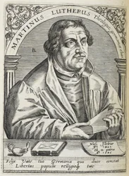 Martti Luther. (1483-1546). Saksalainen uskonnollinen uudistaja ja uskonpuhdistuksen perustaja. Muotokuva.