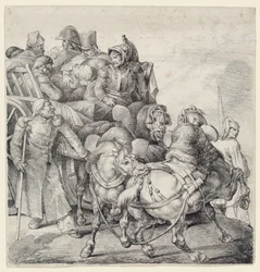 Haavoittuneita sotilaita kuljettava vaunu (A Wagon Full of Wounded Soldiers)