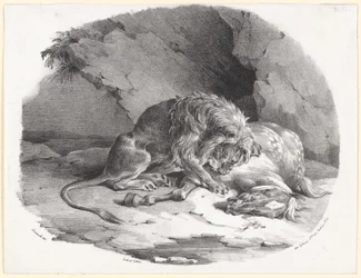 Leijonan syömä hevonen (A Horse Being Devoured by a Lion)