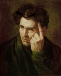 George Gordon Lord Byron, runoilija (öljy kankaalle)