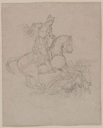 Géricault - Pyhä Yrjö ja lohikäärme, 1816-17