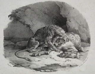 Leijonan syömä hevonen, 1823.