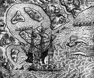 Discovery of America - Theodore de Bryn "Amazing Story of America" ​​-kirjassa