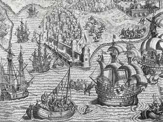 Meritaistelu, Theodore de Bryn (1528-1598) kaiverrus Amerikan historiasta, Frankfurt