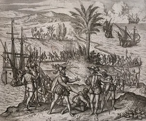 Christopher ja Bartholomew Columbuksen pidätys Francisco de Bobadillan määräyksestä