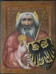Kaarle Suuri - Kaarle Suuri, frankkien kuningas - Prahan Theodorik (toiminut noin 1360-1380). Tempera paneelissa