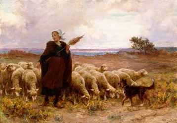 Paimentar laumansa kanssa, 1907