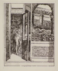 Kahvibaari, 1900-luku (etsaus)