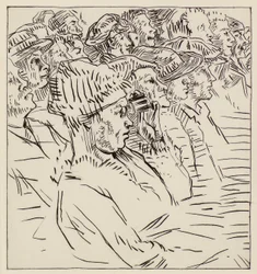 Teatteriyleisö, 1900-luku (etsaus)