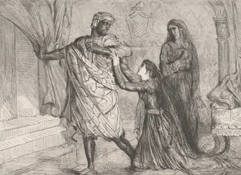 Pois!: levy 7 Othello Act 3:sta, kohtaus 4, kaiverrettu 1844, uusintapainos 1900.