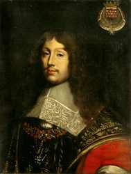 Muotokuva herttua Francois de la Rochefoucauldista (1613-1680), ranskalaisesta kirjailijasta Theodore Chasseriaun (1819-1856) maalaus 1800-luvun su. 0,73x0,57 m