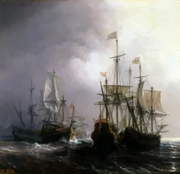 Ranskalaiset Fidèle-, Mutine- ja Jupiter-alukset vangitsivat kolme hollantilaista kauppa-alusta vuonna 1711