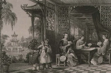 Mga Babae ng Pamilya ng Mandarin sa Cards, mula sa 