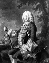 Amiraali John Byng, Richard Houstonin kaiverrus, n. 1760 (mezzotint).