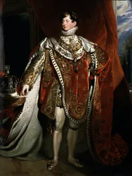 Englannin kuninkaan George IV:n muotokuva, yksityiskohta