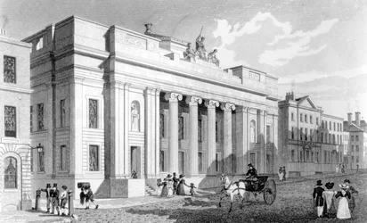 Manchesterin kaupungintalo, kaiverrus Richard Winkles, 1829