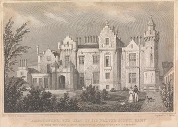 Abbotsford, Sir Walter Scott Bartin istuin; sivu - (Yksi osa)