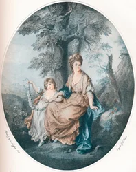 Lady Rushout ja hänen tyttärensä, 1784, 1902
