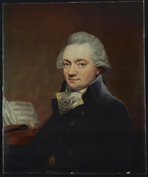 Johann Peter Salomon Joseph Haydnin kustantaja Lontoossa ... (öljy kankaalle)