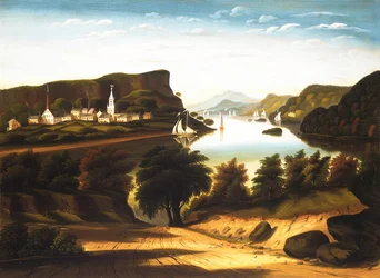 Lake George ja Caldwellin kylä, noin 1850-luku.