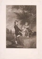 Thomas Philip kolmas Lord Grantham, myöhemmin Earl De Grey veljiensä Frederick Johnin ja Philipin kanssa