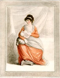 "Nainen imettävä", c1780-1820