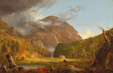 Näkymä vuoristosolalle nimeltä Valkoisten vuorten lovi Crawford Notch, 1839.