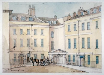 Näkymä Downing Streetille, Westminster, Lontoo, 1851