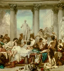 Yksityiskohta teoksesta Rappion roomalaiset (1815-1879)