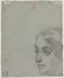 Naisen johtaja verso, n. 1857.