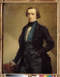 Adolphe Moreaun (1800-1859) muotokuva Etienne Moreau-Nelatonin (Moreau Nelaton) isästä Thomas Couturen (1815-1879) maalaus Sun. 1,16 x 0,89 m