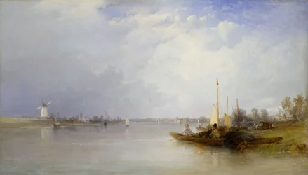 Näkymä Thamesille Batterseassa, 1834.