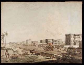 Chouringheen uudet rakennukset Kalkutan näkymistä, 1787