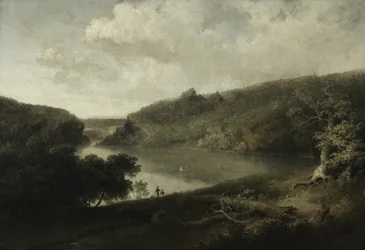 Näkymä järvelle, noin 1830 (öljy kankaalle)