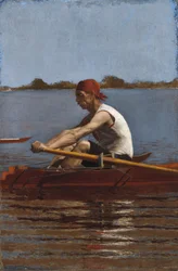 John Biglin yhden hengen kelkassa, 1874