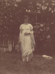 [Rouva. Louis Kentin Empire Dressissä], 1880-luku, 1880-luku.