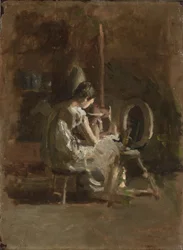 Luonnoksia "Home-Spun" -teokseen, 1881