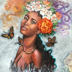 Monarch Beauty, 2018 (sekatekniikka kankaalle)