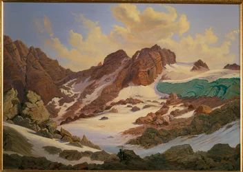 Dachstein Gosausta katsottuna (maalaus kankaalle)