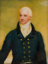 Cecil Foresterin muotokuva, noin 1. Lord Forester, n. 1830 (öljy ja norsunluu)