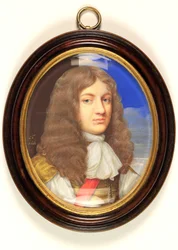 Herrasmies, joka on perinteisesti tunnistettu Sir John Egertoniksi (akvarelli vellum)