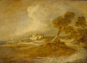 Maisema ratsumiesten kanssa, 1700-luvun loppu