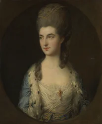Nuoren naisen muotokuva, nimeltään Miss Sparrow, 1770-luku.