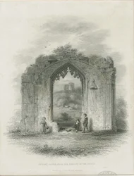 Dudley Castle - The Keep: kaiverrus (vinjetit) ja [?1800-luku] (painettu)