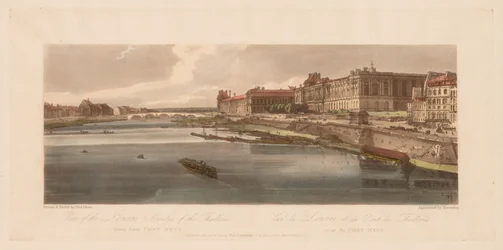 Valikoima 20 Pariisin kauneimmasta näkymistä: Näkymä Louvrelle ja sillalle, 1802.