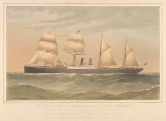 Lithografia höyrylaiva "Orient" (1879).