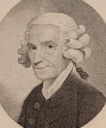 Urkuri ja säveltäjä James Naresin muotokuva 1715-1783, 1795.